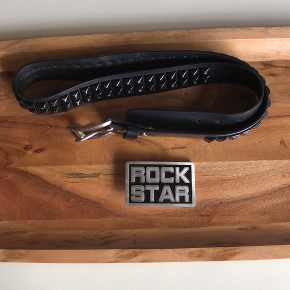 PacSun | Y2K Black & Silver Rock Star Belt Buckle - Picture 9 of 11